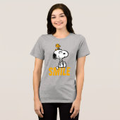 Snoopy & Woodstock - Alle glimlach Tri-Blend Shirt (Voorkant volledig)