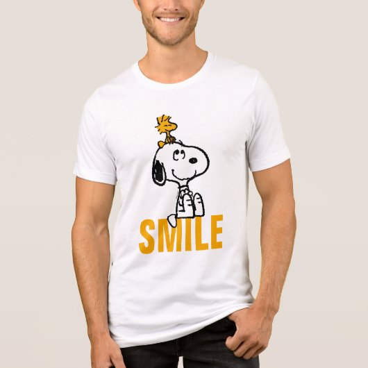 Snoopy & Woodstock - Alle glimlach Tri-Blend Shirt (Voorkant)
