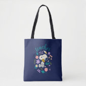 Snoopy & Woodstock Bloem Knuffel Leraar Tote Bag (Voorkant)