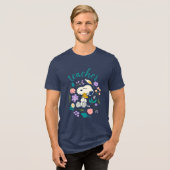 Snoopy & Woodstock Bloem Knuffel Leraar Tri-Blend Shirt (Voorkant volledig)