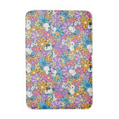 Snoopy & Woodstock Bloempatroon Badmat (Voorkant Verticaal)