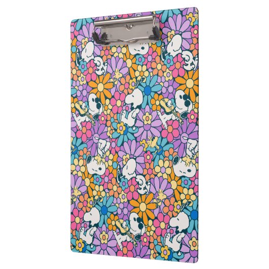 Snoopy & Woodstock Bloempatroon Klembord (Links)
