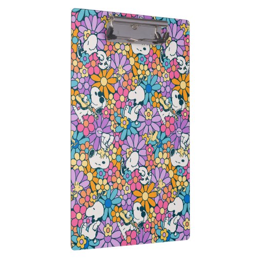 Snoopy & Woodstock Bloempatroon Klembord (Rechts)