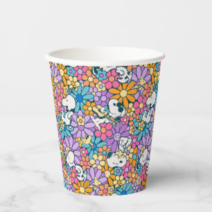 Snoopy & Woodstock Bloempatroon Papieren Bekers