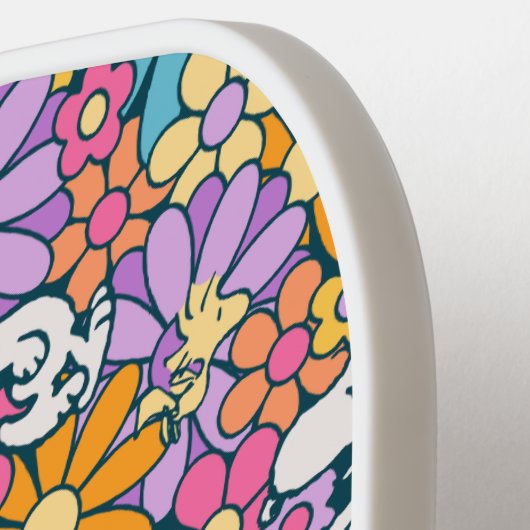 Snoopy & Woodstock Bloempatroon Pickleball Paddle (Links Detail)