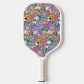 Snoopy & Woodstock Bloempatroon Pickleball Paddle (Achterkant)