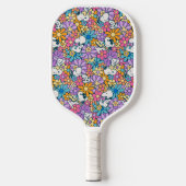 Snoopy & Woodstock Bloempatroon Pickleball Paddle (Voorkant)