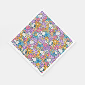 Snoopy & Woodstock Bloempatroon Servet (Hoek)