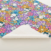 Snoopy & Woodstock Bloempatroon Sherpa Deken (3/4)