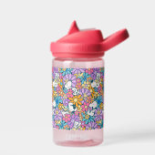 Snoopy & Woodstock Bloempatroon Waterfles (Links)