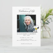 Snoopy & Woodstock Celebration of Life with Photo Kaart (Staand voorkant)