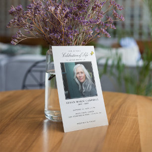 Snoopy & Woodstock Celebration of Life with Photo Kaart