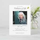 Snoopy & Woodstock Celebration of Life with Photo Kaart (Staand voorkant)