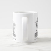 Snoopy, Woodstock, & Charlie Brown op een trolley Grote Koffiekop (Achterkant)