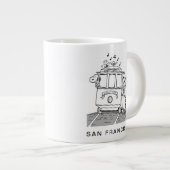 Snoopy, Woodstock, & Charlie Brown op een trolley Grote Koffiekop (Voorkant rechts)