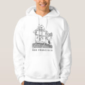 Snoopy, Woodstock, & Charlie Brown op een trolley Hoodie (Voorkant)