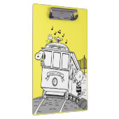 Snoopy, Woodstock, & Charlie Brown op een trolley Klembord (Rechts)