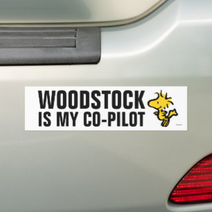 Snoopy & Woodstock Fun & Flowers Bumpersticker