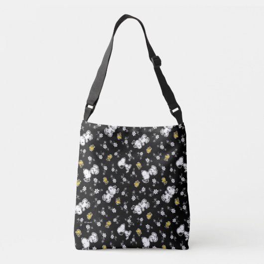 Snoopy & Woodstock Fun & Flowers Crossbody Tas (Achterkant)