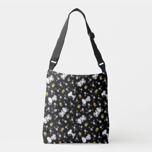 Snoopy & Woodstock Fun & Flowers Crossbody Tas (Voorkant)