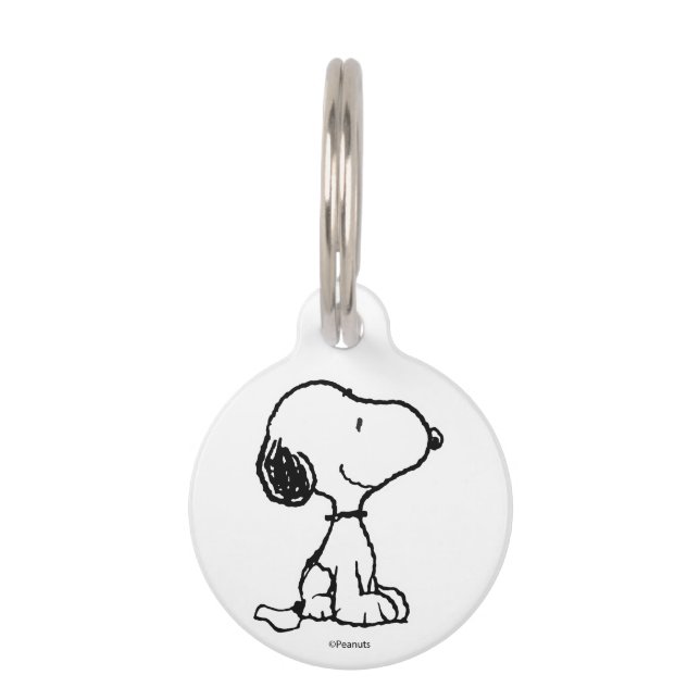 Snoopy & Woodstock Fun & Flowers Huisdierpenning (Voorkant)