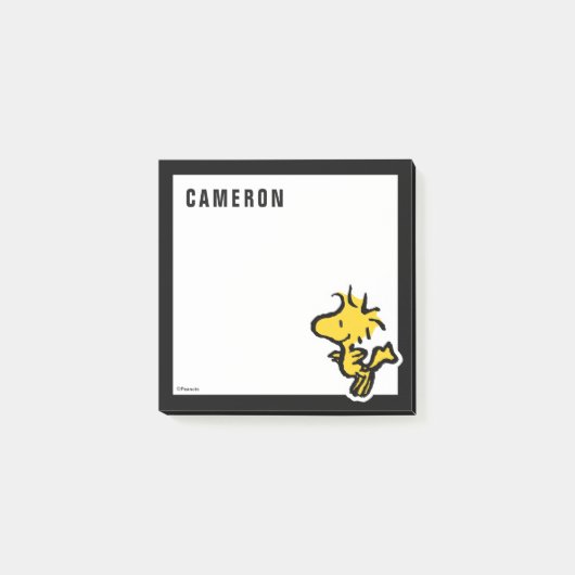 Snoopy & Woodstock Fun & Flowers | Jouw namen toev Post-it® Notes (Voorkant)