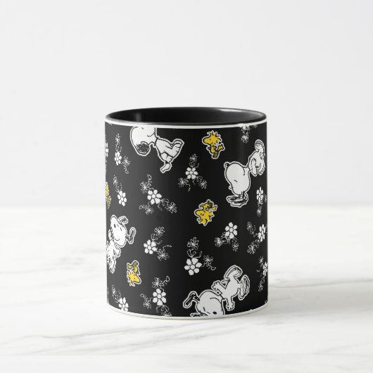 Snoopy & Woodstock Fun & Flowers Mok (Midden)