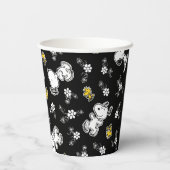 Snoopy & Woodstock Fun & Flowers Papieren Bekers (Achterkant)