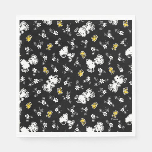 Snoopy & Woodstock Fun & Flowers Servet (Voorkant)
