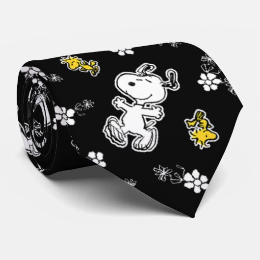 Snoopy & Woodstock Fun & Flowers Stropdas (Opgerold)