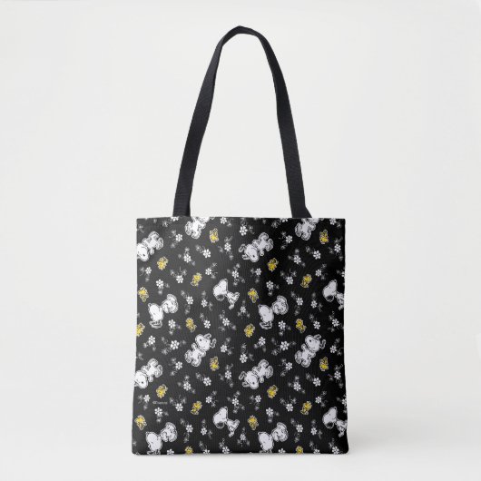 Snoopy & Woodstock Fun & Flowers Tote Bag (Voorkant)