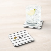 Snoopy & Woodstock | Giggle Laugh met glimlach Bier Onderzetter (Rechterzijde)