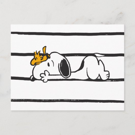 Snoopy & Woodstock | Giggle Laugh met glimlach Briefkaart (Voorkant)