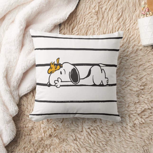 Snoopy & Woodstock | Giggle Laugh met glimlach Kussen (Deken)