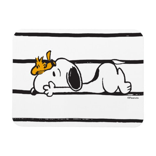 Snoopy & Woodstock | Giggle Laugh met glimlach Magneet (Horizontaal)