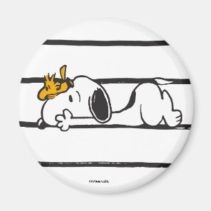 Snoopy & Woodstock   Giggle Laugh met glimlach Magneet