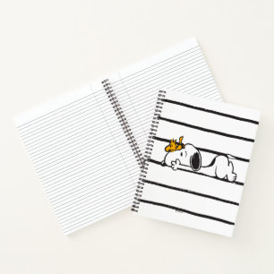 Snoopy & Woodstock   Giggle Laugh met glimlach Notitieboek