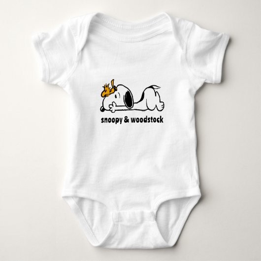 Snoopy & Woodstock | Giggle Laugh met glimlach Romper (Voorkant)