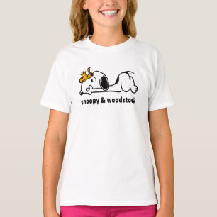 Snoopy & Woodstock Giggle Laugh met glimlach T-shirt