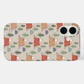 Snoopy & Woodstock Go Camping Pattern Case-Mate iPhone Case (Achterkant (horizontaal))