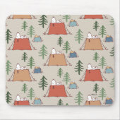 Snoopy & Woodstock Go Camping Pattern Muismat (Voorkant)