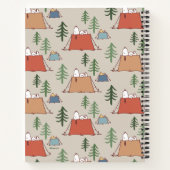 Snoopy & Woodstock Go Camping Pattern Notitieboek (Achterkant)