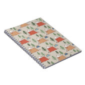 Snoopy & Woodstock Go Camping Pattern Notitieboek (Rechterzijde)
