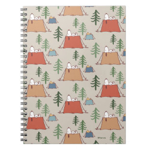 Snoopy & Woodstock Go Camping Pattern Notitieboek