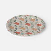 Snoopy & Woodstock Go Camping Pattern Papieren Bordje (Gekanteld)