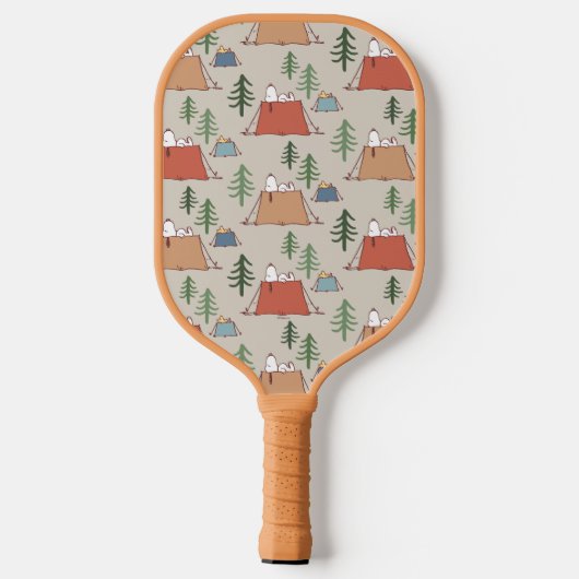 Snoopy & Woodstock Go Camping Pattern Pickleball Paddle (Achterkant)