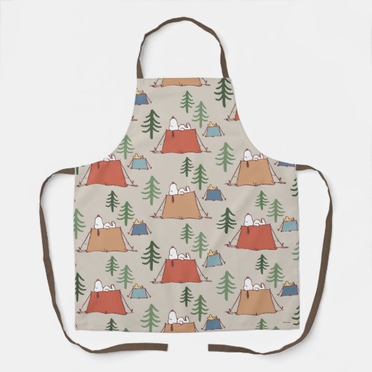 Snoopy & Woodstock Go Camping Pattern Schort (Voorkant)