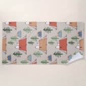 Snoopy & Woodstock Go Camping Pattern Strandlaken (Voorkant)