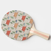 Snoopy & Woodstock Go Camping Pattern Tafeltennisbatje (Zijkant)
