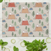 Snoopy & Woodstock Go Camping Pattern Theedoek (Gevouwen)